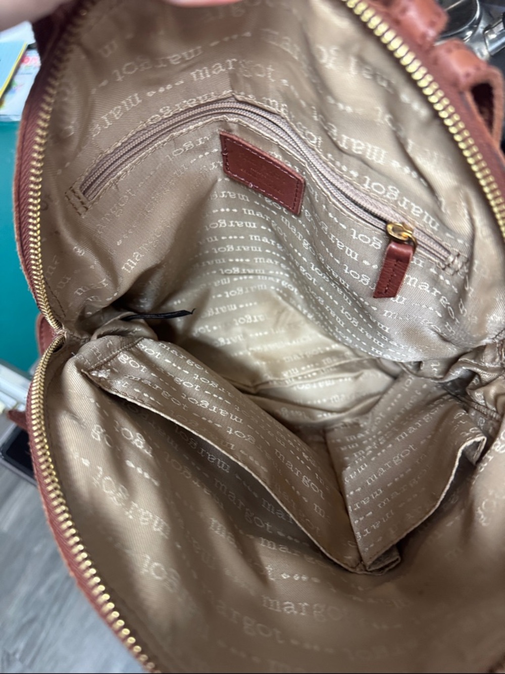 Margot Leather Backpack – Cognac Brown - Picture 3 of 6